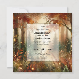 Invitación Autumn Glow in the Enchanted Forest Wedding