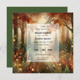 Invitación Autumn Glow in the Enchanted Forest Wedding