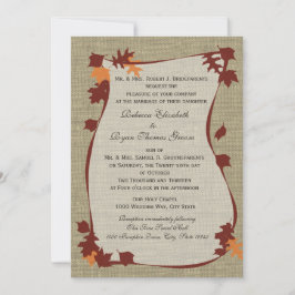 Invitación Autumn Leaves Boda