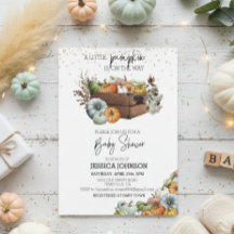 Autumn Little Pumpkin Watercolor Baby Shower