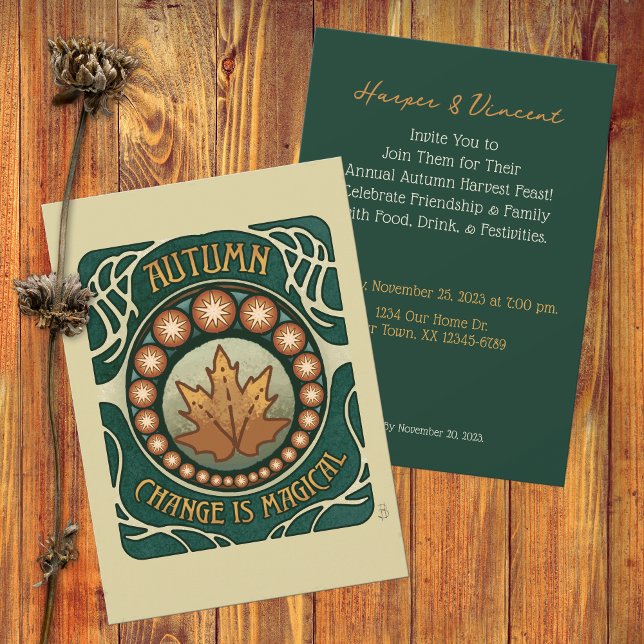 Invitación Autumn Magic Vintage Style (Autumn Magic Vintage Style Invitation)