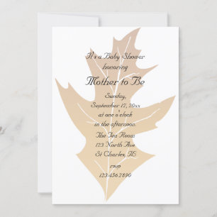 Invitación Autumn Oak Leaf Baby Shower