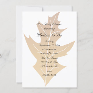 Invitación Autumn Oak Leaf Baby Shower
