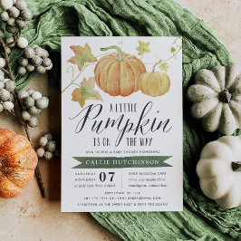 Invitación Autumn Pumpkin Baby Shower