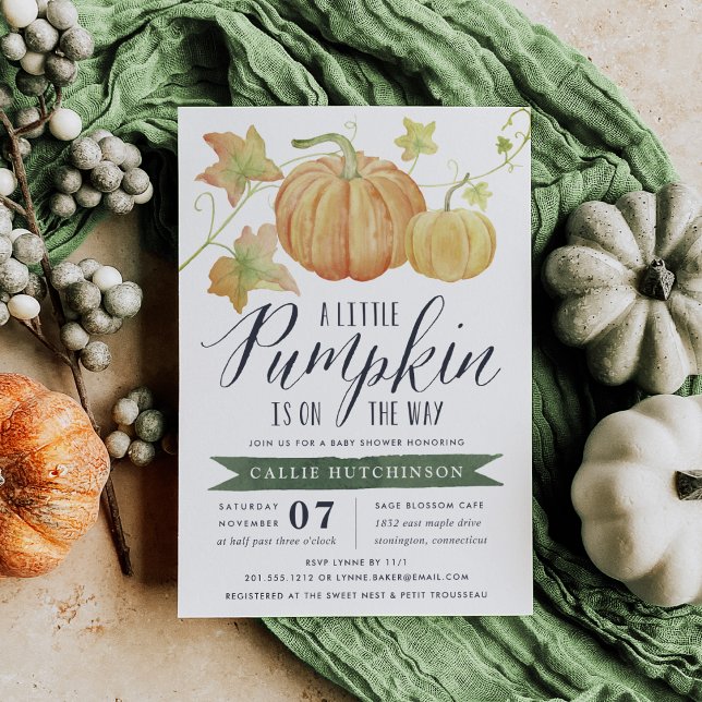Invitación Autumn Pumpkin Baby Shower (Subido por el creador)