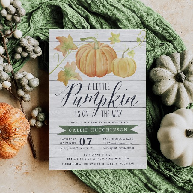 Invitación Autumn Pumpkin Baby Shower (Subido por el creador)