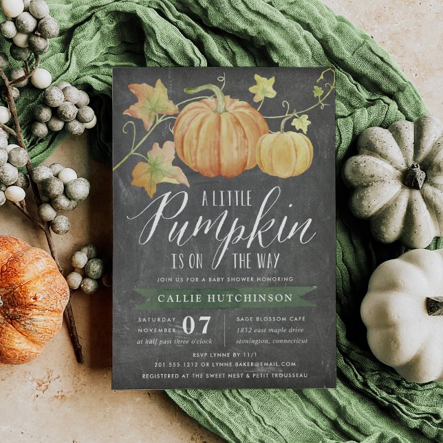 Invitación Autumn Pumpkin Baby Shower (Subido por el creador)