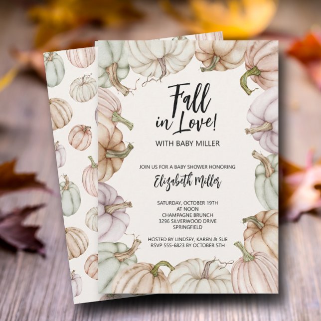 Invitación Autumn Pumpkins Género Neutral Baby Shower (Subido por el creador)