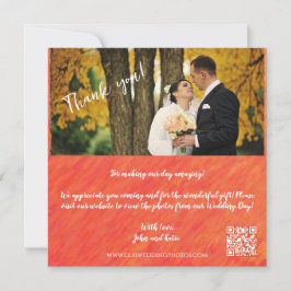 Invitación Autumn Vibes-Photo-QR Code - Boda Gracias