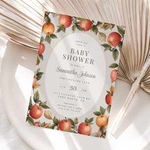 Invitación Autumn Vintage Apple Baby Shower