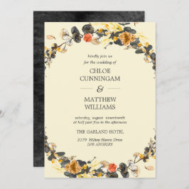 Invitación Autumn Wreath | Boda moderno