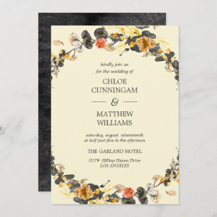 Invitación Autumn Wreath   Boda moderno