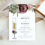 Invitación AVA Burgundy Succulum Brunch y Bubbly Champagne<br><div class="desc">Este brunch y burbujeante invitación a la ducha de novia cuenta con ricas flores de borgoña y suculentos adornos con una florida flor de champán. Edite la mayoría de las palabras para satisfacer las necesidades de su evento. Esta invitación a la ducha de novias es perfecta para su desierto bohemio...</div>