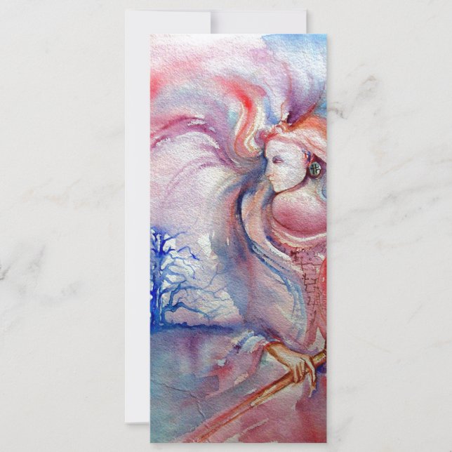 Invitación AVALON psicodélico rosa morado azul plata blanca (Anverso)