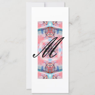 Invitación AVALON Resumen Monograma Púrpura Rosa