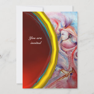 Invitación AVALON , rojo gema