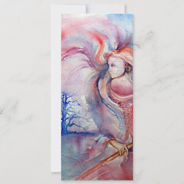 Invitación AVALON, rosa suave morado azul (Anverso)