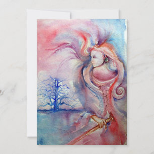 Invitación AVALON, rosa suave morado azul
