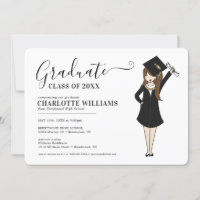 Avatar Chica personalizable | Graduación en la esc