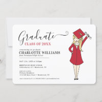 Avatar Chica personalizable | Graduación en la esc