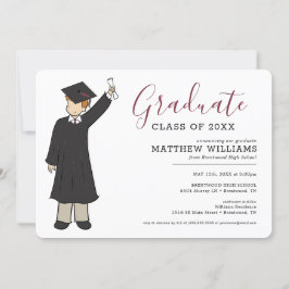 Invitación Avatar de personalizado | Graduación en la escuela