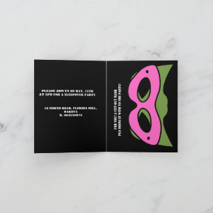 Invitación Avatar y máscara de juego del chico superheroico r