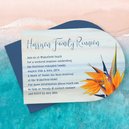 Invitación Ave del paraíso de la Reunión de la Familia de la 