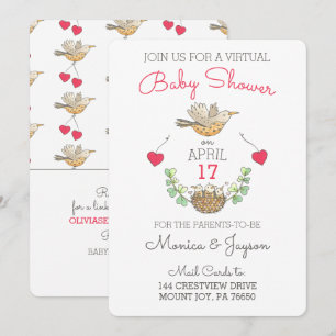 Invitación Ave dulce de mamá más dulce de Baby Shower con nid