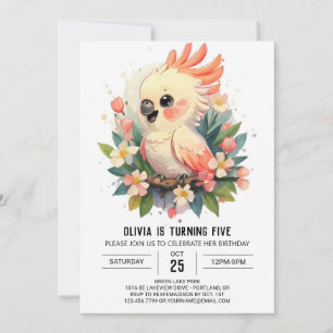 Invitación Ave imprimible encantada Cumpleaños