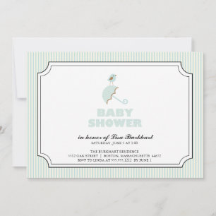 Invitación ave minúscula {invitación para ducha de bebé}