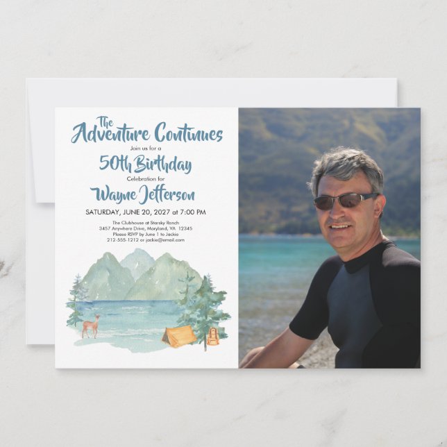 Invitación Aventura 50.ª festividad fúnebre montaña rusa (Anverso)