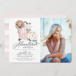 Invitación Aventura a la espera de la foto de graduación de m