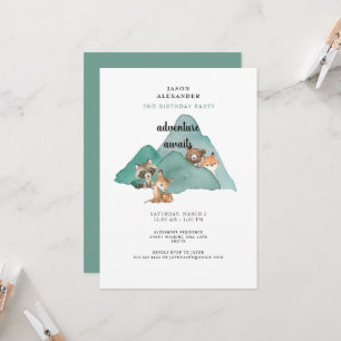 Invitación Aventura a los animales de Woodland Cumpleaños 