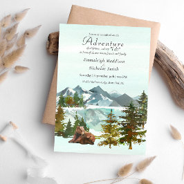 Invitación Aventura de Boda Informal en el Bosque