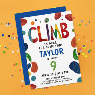 Invitación Aventura de Cumpleaños en Escalada de Roca Azul Co
