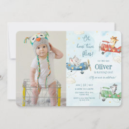 Invitación Aventura de los animales de compañía Aviación Tiem