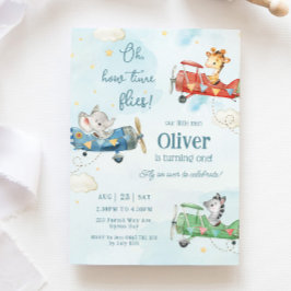 Invitación Aventura de los animales de compañía Aviación Tiem