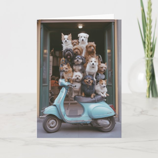 Invitación Aventura de Vespa Puppy (Anverso)