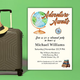 Invitación Aventura de Viaje de Jubilación Espera al Mundo