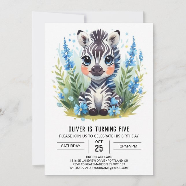 Invitación Aventura de vida salvaje en línea Nacimiento de un (Anverso)