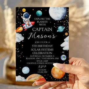 Invitación Aventura del Capitán Cohete de la Galaxia Negra Cu