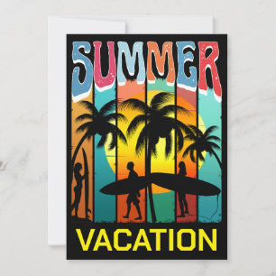 INVITACIÓN AVENTURA DEL OCÉANO DE LA PLAYA DE VACACIONES DE V