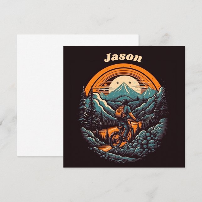 Invitación Aventura en bicicleta por Retro Mountain, Vida, pe (Anverso / Reverso)