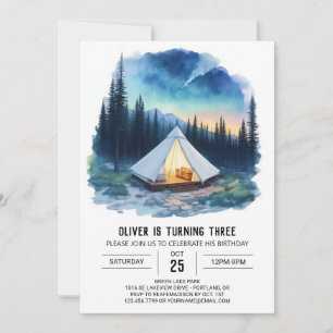 Invitación Aventura en el cumpleaños de Woods