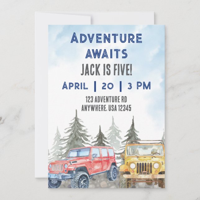 Invitación Aventura Espera (Anverso)