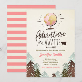 Invitación Aventura espera a Baby ducha invitar a Vintage Chi