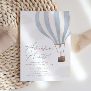 Invitación Aventura espera a Hot Air Balloon Boy Primer cumpl