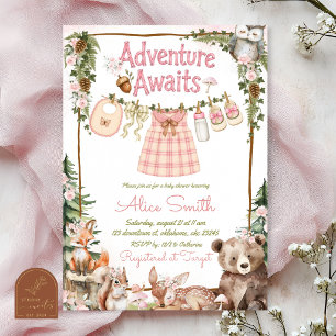 Invitación Aventura espera Bosque Tierra Baby Shower