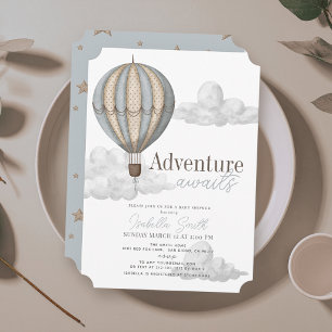 Invitación Aventura Espera Globos Aerostáticos Niño Baby Show