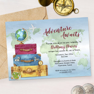 Invitación Aventura espera maletas Hasta bien se mueve Fiesta